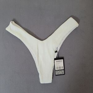 SHERRYLO Womens High Cut Bikini Bottoms Cheeky Quick Dry Swimsuit Bottoms Medium